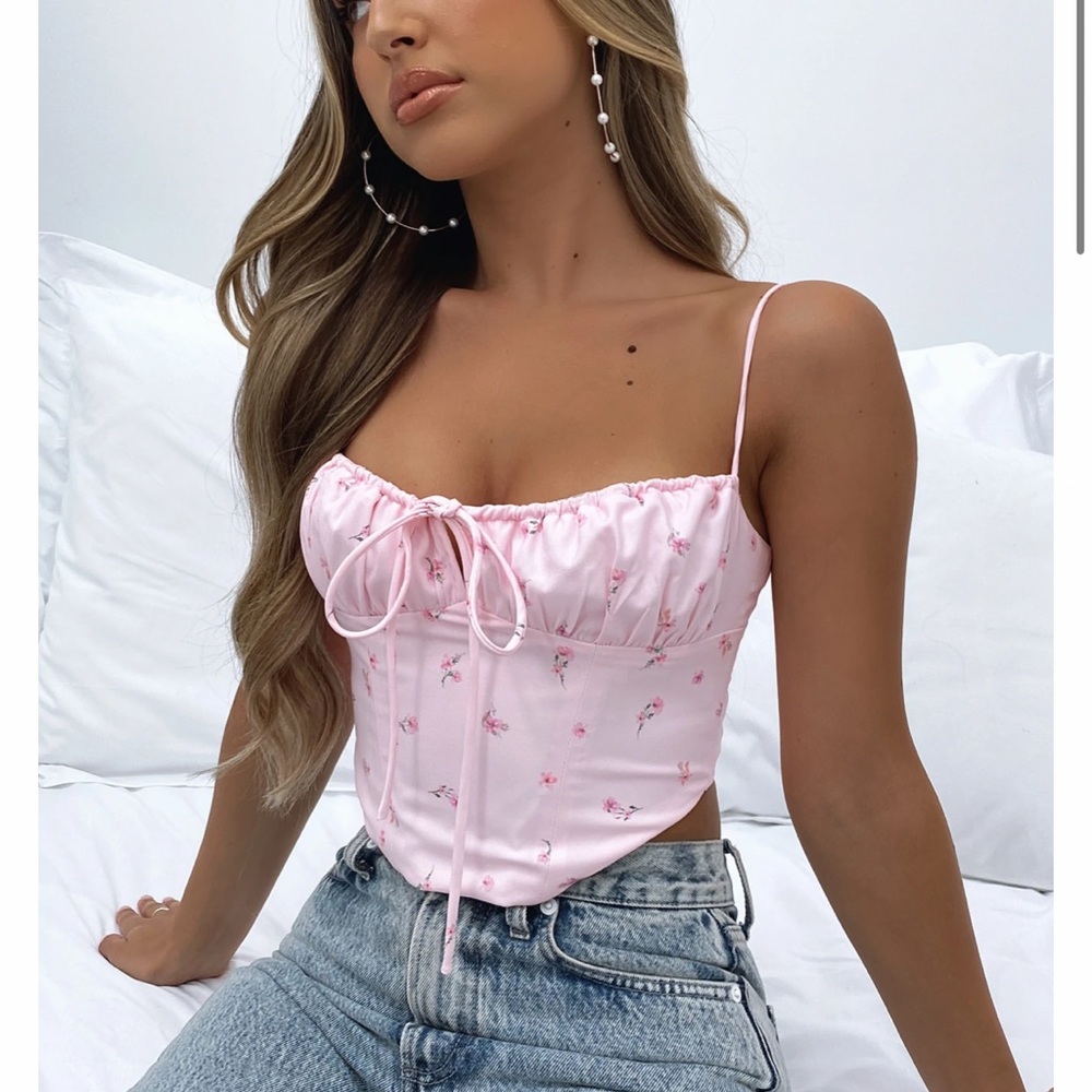 NWT White Fox Bustier